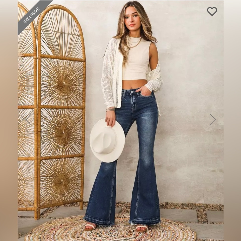 Bridge by Gly Elliot High Rise Super Flare Jeans size 23